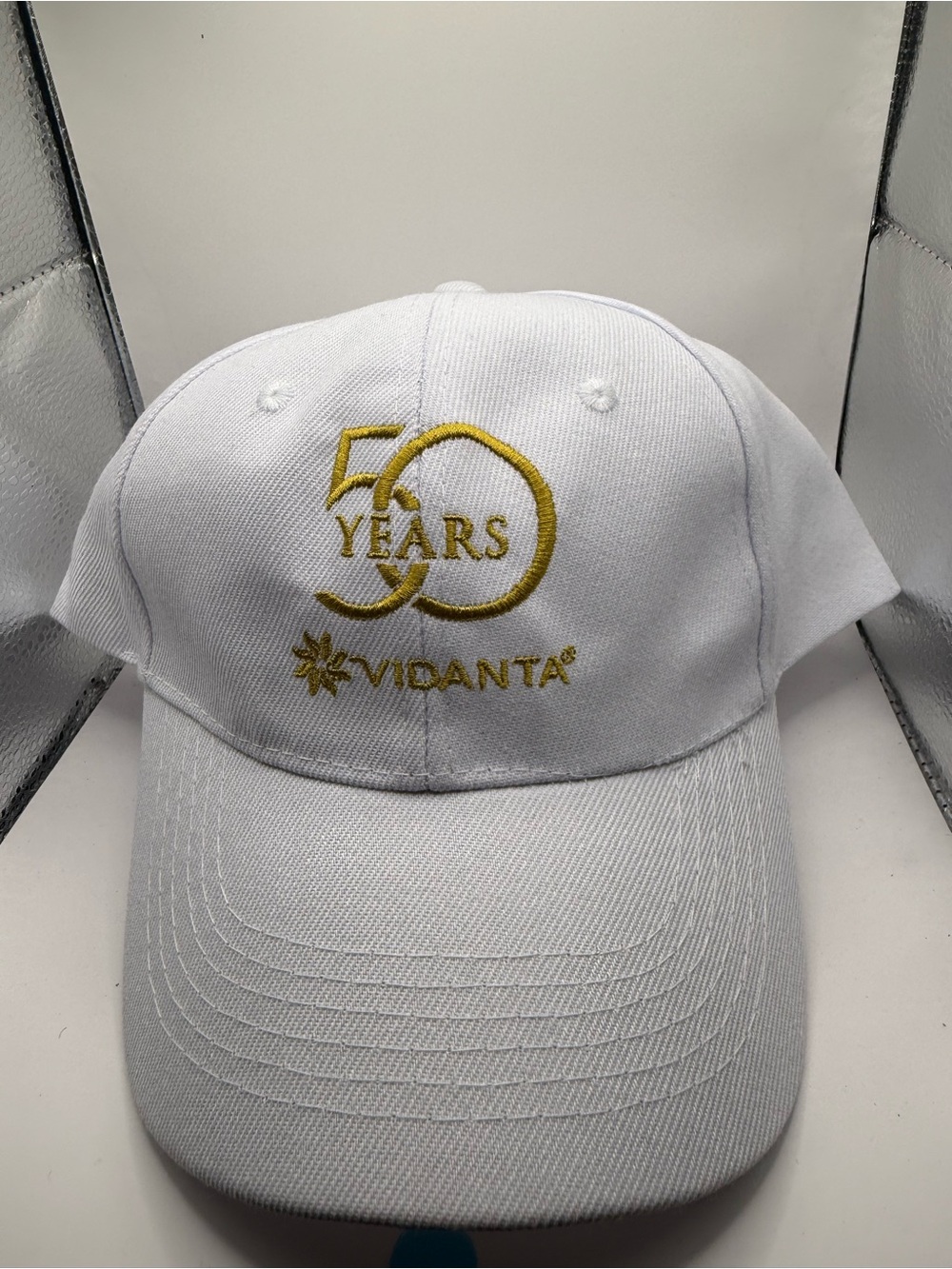 Vidanta 50 Years Embroidered White Cap